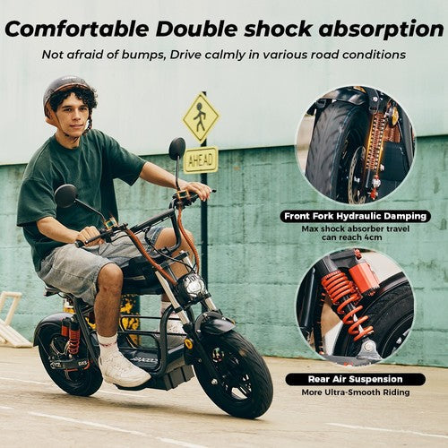 iScooter DX5 elektrische scooter, 1500W motor, 48V 15,6Ah