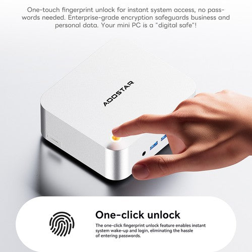 AOOSTAR MACO Mini PC, AMD Ryzen 7 Pro 6850H 8 cores max. 4,7 GHz, 24 GB LPDDR5 RAM 1 TB SSD