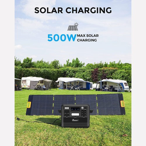 FOSSiBOT F2400 draagbaar energiestation, 2048Wh LiFePO4-batterij, 2400W vermogen, zonnegenerator