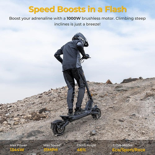 Ausom L2 Max elektrische scooter, 1000W motor, 48V 20,8Ah