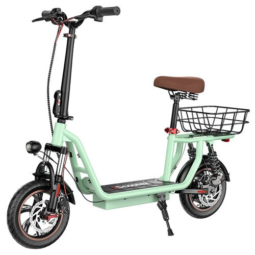 iScooter i12 elektrische scooter met zitje en achtermand, 500W