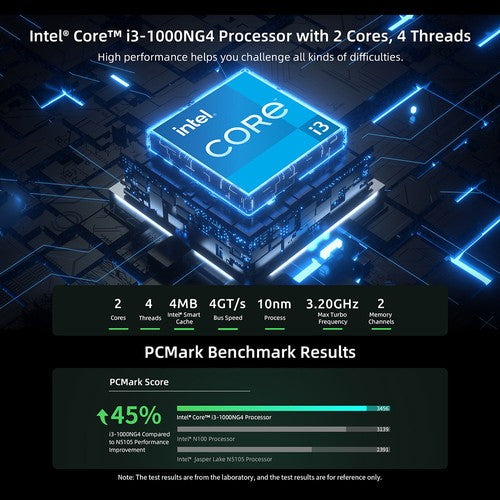 BMAX B6 Plus mini-pc, Intel Core i3-1000NG4 tot 3,2 GHz