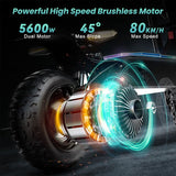 FENGQS GT8 PRO elektrische scooter, 2800W*2 motor, 67,2V 38Ah