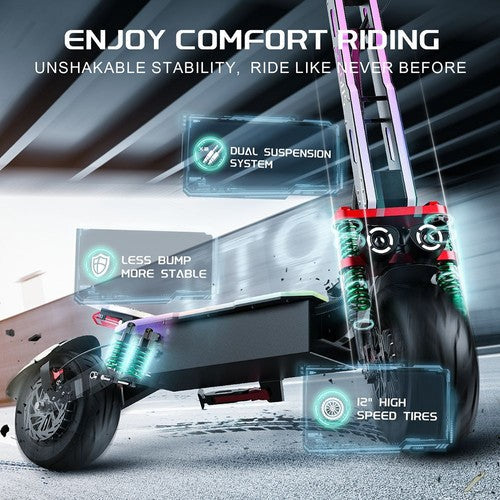 FENGQS GT9 elektrische scooter, 3500W*2 motor, 60V 38Ah