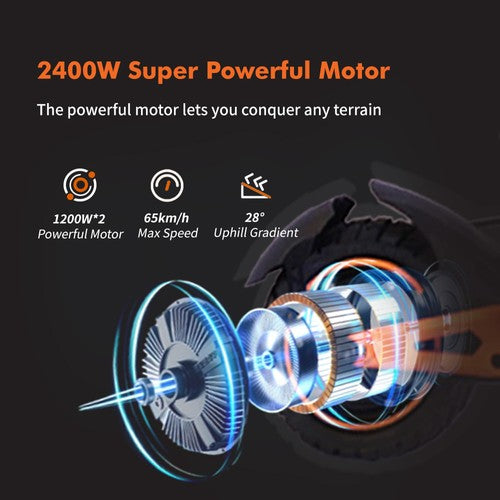 GELEIPU Z1 Pro Elektrische Scooter 1200W*2, 52V 20Ah