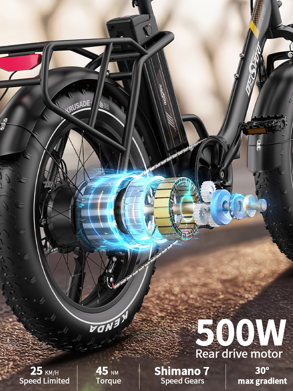 Onesport OT16 Max opvouwbare elektrische fiets