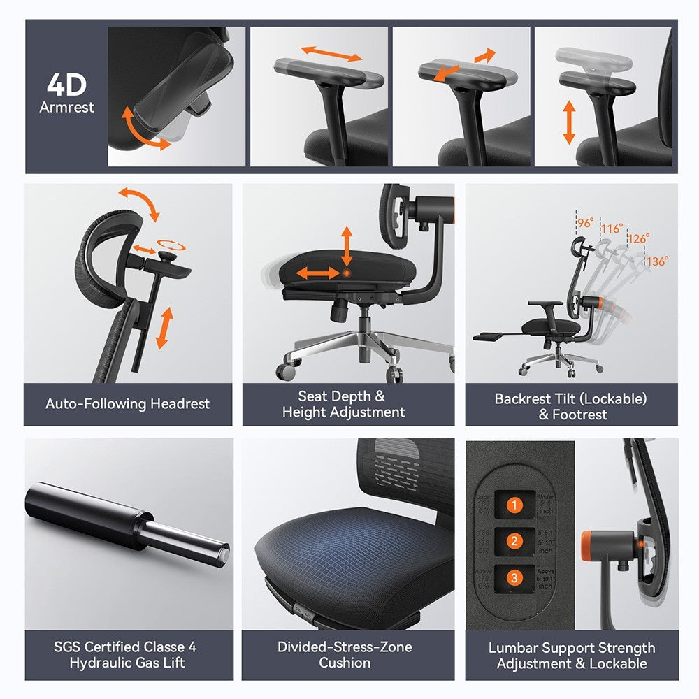 Gamingstoel Newtral MagicH-BPro Zwart