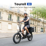 Touroll S3 elektrische step-through fiets, 250W motor, 36V 13Ah