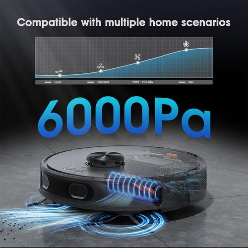 Teendow D65S MAX Robotstofzuiger met 70-dagen automatische leegfunctie en 6000 Pa zuigkracht.