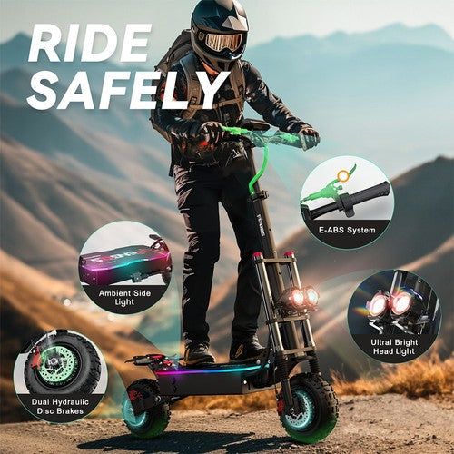 FENGQS GT8 PRO elektrische scooter, 2800W*2 motor, 67,2V 38Ah