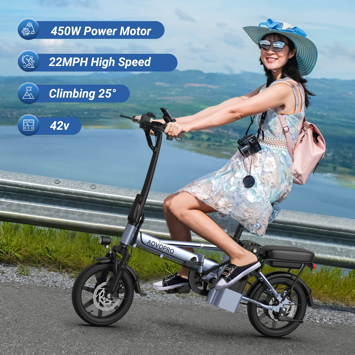 AOVOPRO EB60 elektrische fiets 15Ah 500W