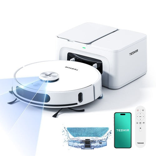 Tesvor S8 Max Robotstofzuiger, 3-in-1 Stofzuigen/Veeg/Dweilen, 8000 Pa
