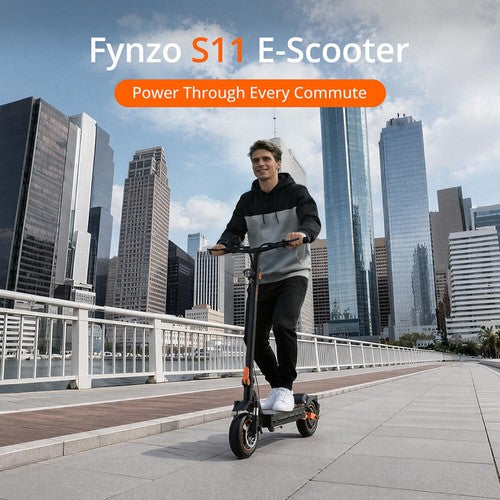 Fynzo S11 Opvouwbare Elektrische Scooter, 1100W Piekvermogen Motor, 48V 15.6Ah