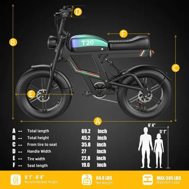 ASKGO T20 elektrische fiets 48V 20AH