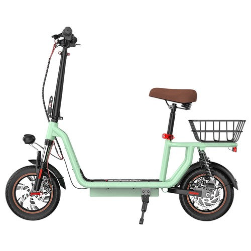 iScooter i12 elektrische scooter met zitje en achtermand, 500W