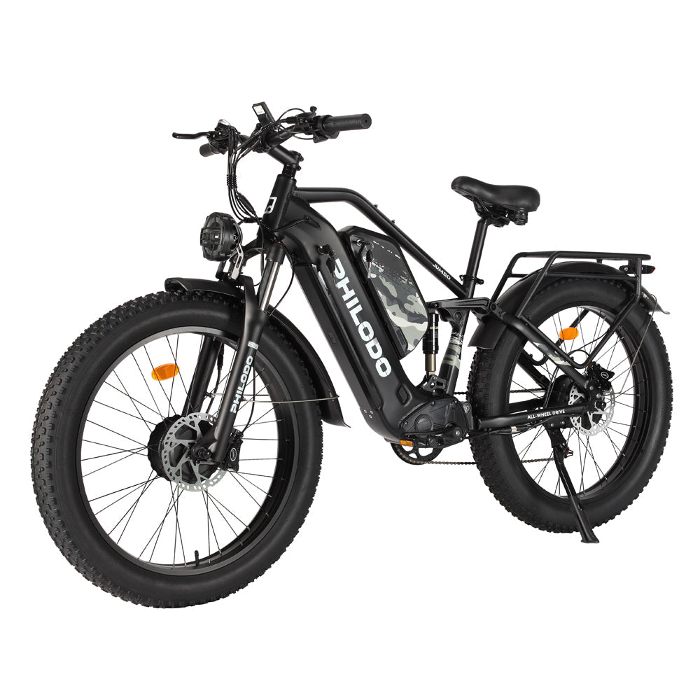PHILODO Jumbo Dual Motor Dubbele Accu Volledig Geveerde Elektrische Fiets