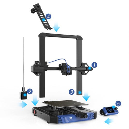 BIQU Hurakan 3D-printer, Klipper-firmware, automatische nivellering, ingebouwde microprobe