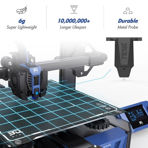 BIQU Hurakan 3D-printer, Klipper-firmware, automatische nivellering, ingebouwde microprobe