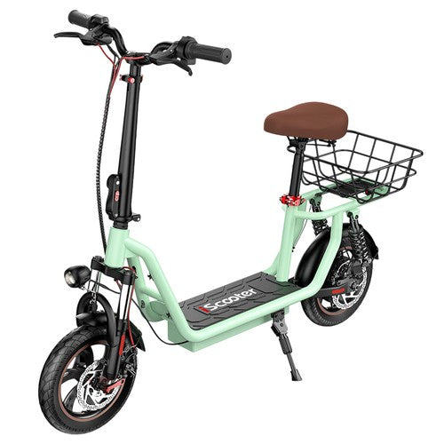 iScooter i12 elektrische scooter met zitje en achtermand, 500W
