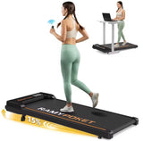 RAMYPOKET Loopband met 9% helling, stille motor, slimme app, 1–8KM/U, 120KG