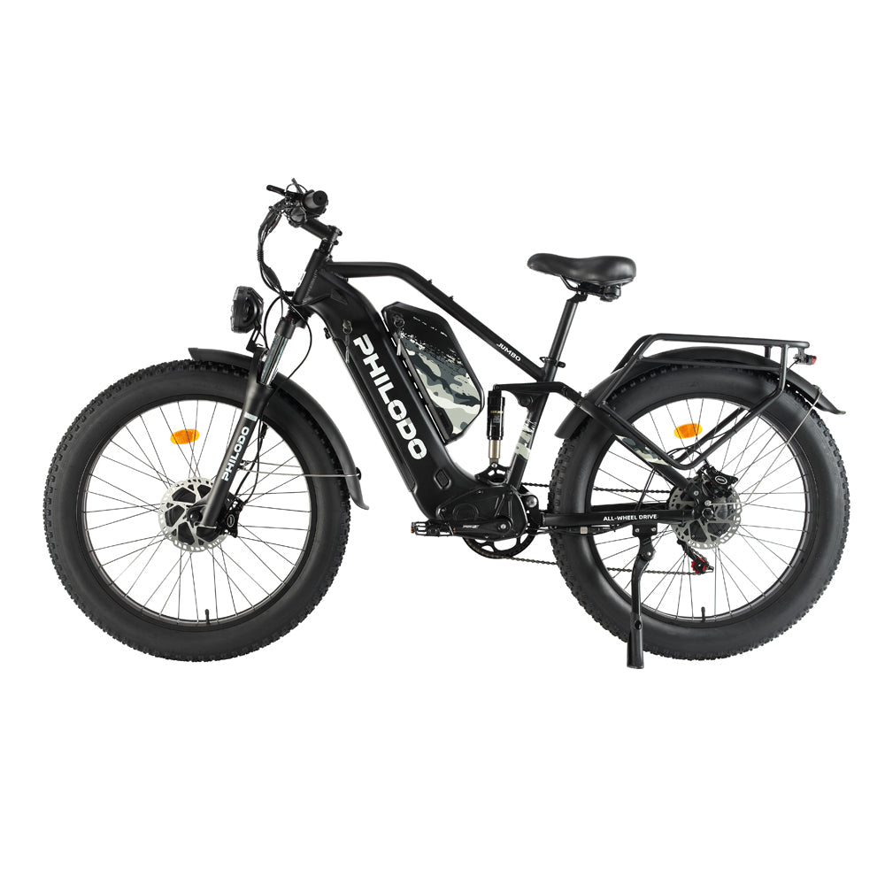 PHILODO Jumbo Dual Motor Dubbele Accu Volledig Geveerde Elektrische Fiets