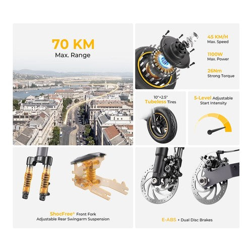 Ausom K20 elektrische scooter 1100W
