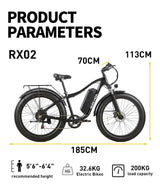 Burchda RX02 elektrische fiets 1000W