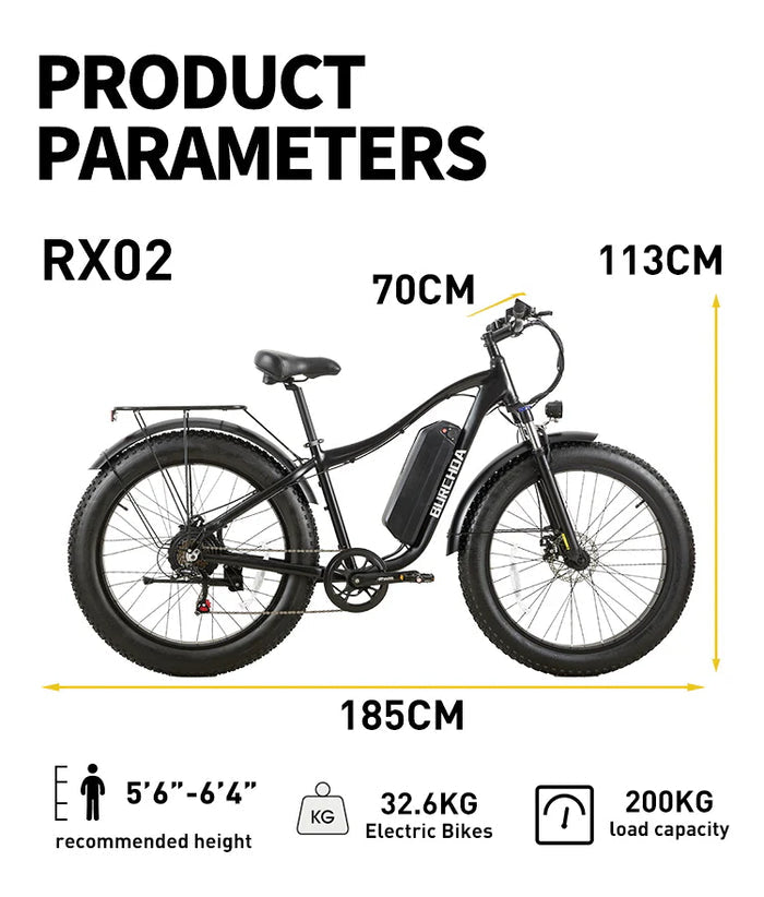 Burchda RX02 elektrische fiets 1000W