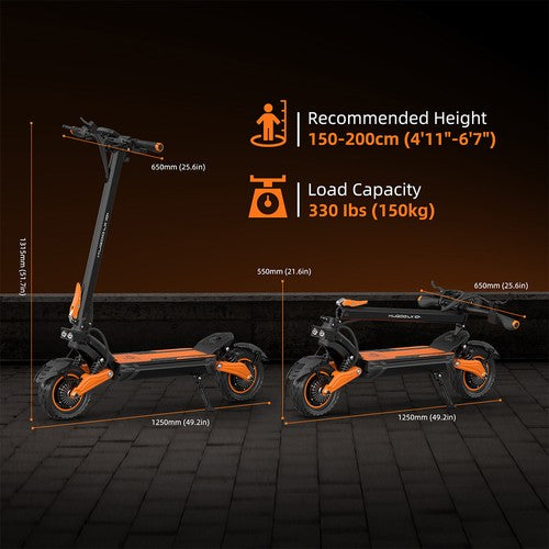 Kugoo LX10+ elektrische scooter, 2x 1400W motor, 60V 20,8Ah