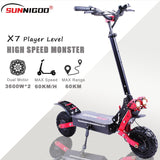 Elektrische scooter ES-X7 1800W*2 dubbele motor