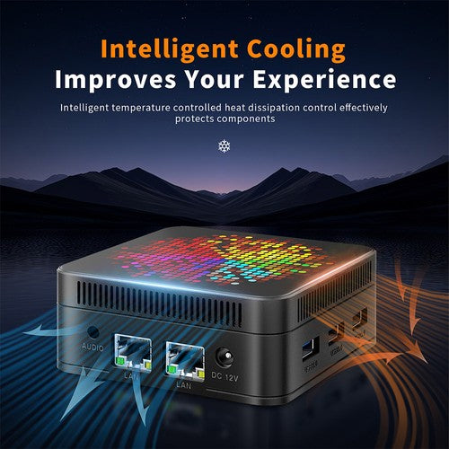 RUPA HSI-100MINI Mini-pc, Intel N100 4 cores max. 3,4 GHz, 12 GB RAM 512 GB SSD