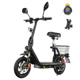 TWOFISH M5 PRO-E elektrische scooter met zitje en achtermand, 500W
