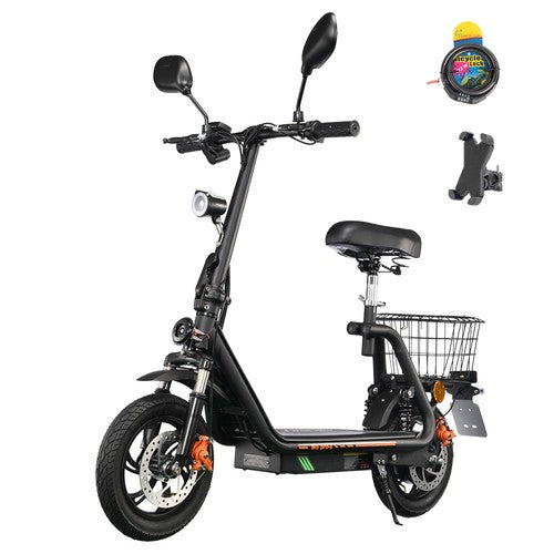 TWOFISH M5 PRO-E elektrische scooter met zitje en achtermand, 500W