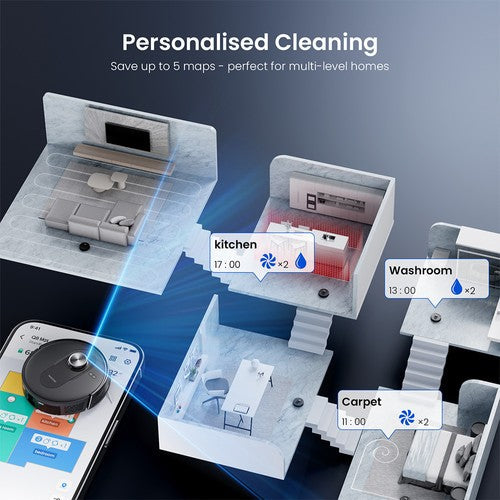 Proscenic Q8 Max+ Robotstofzuiger en -dweilrobot 8000Pa