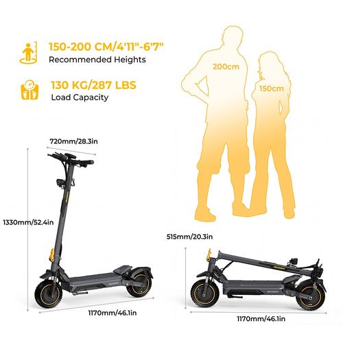 Ausom K20 Pro Elektrische Scooter met dubbele motor 1000W*2