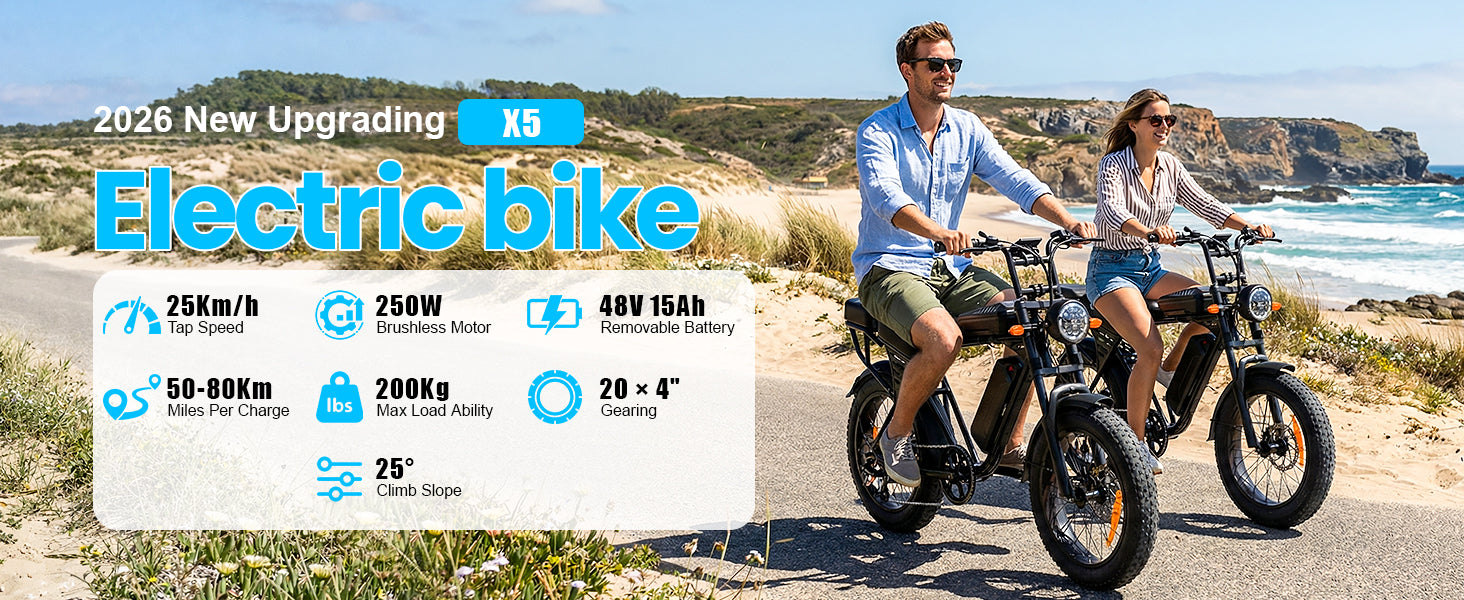 AtlasTrek X5 elektrische fiets 48V 15Ah 250W