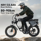 Hidoes B9 elektrische fiets, 750W motor, 48V 18.2Ah+15.6Ah dubbele accu