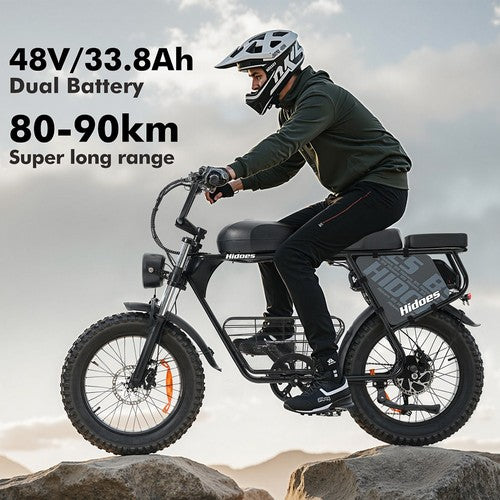 Hidoes B9 elektrische fiets, 750W motor, 48V 18.2Ah+15.6Ah dubbele accu