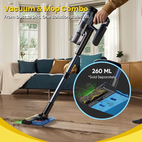 Vactidy V12 draadloze stofzuiger met 50000 Pa zuigkracht en 450 W vermogen.