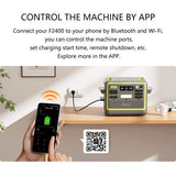 FOSSiBOT F2400 draagbaar energiestation, 2048Wh LiFePO4-batterij, 2400W vermogen, zonnegenerator