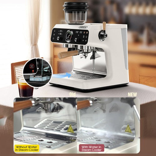 HiBREW H7B espressomachine, dubbel verwarmingssysteem, 58 mm portafilter