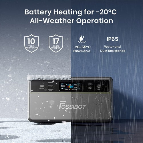FOSSiBOT FBP1200 draagbaar stroomstation + uitbreidingsaccu
