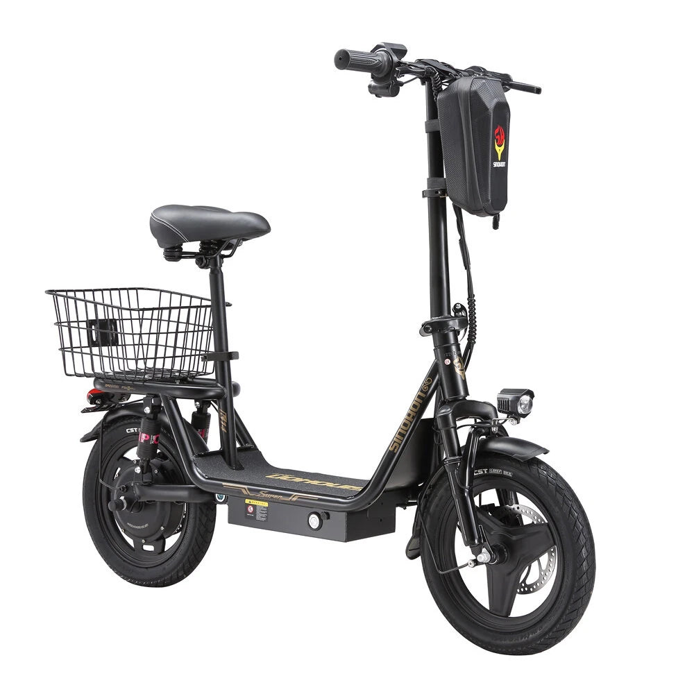 SINOHON K14 E-step 36V 15.6Ah, krachtige motor van 500W, gratis mandje