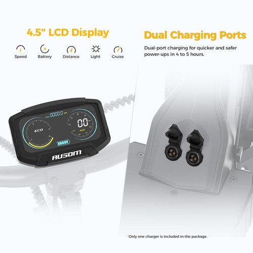 Ausom L2 elektrische scooter, 2x 800W motor, 48V 15,6Ah