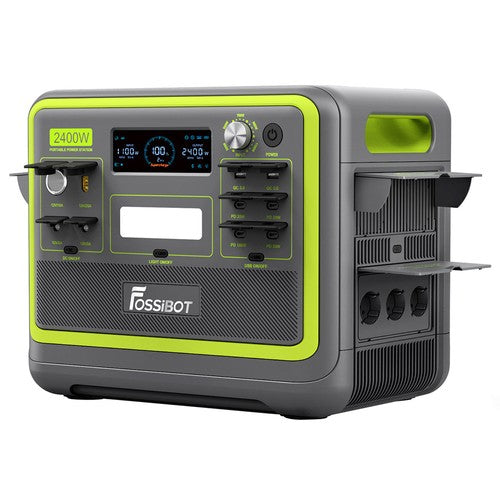 FOSSiBOT F2400 draagbaar energiestation, 2048Wh LiFePO4-batterij, 2400W vermogen, zonnegenerator