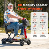 iScooter X11 Scootmobiel, 250W Motor, 24V 15.6Ah