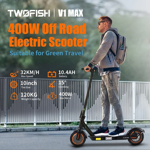 TWOFISH V1 MAX elektrische scooter, 400W motor