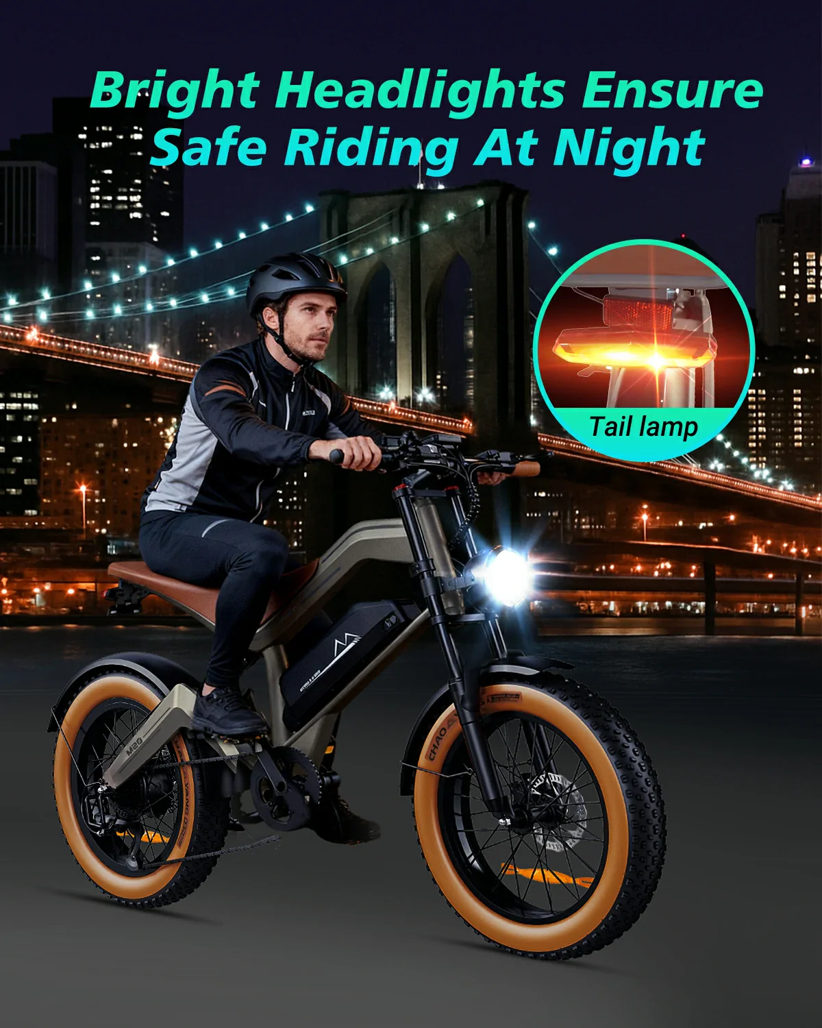 DYU M20 All-Terrain elektrische fiets met groot bereik