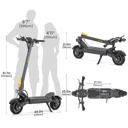 Ausom F1 Max elektrische scooter, 2x 1400W motor, 60V 20,8Ah
