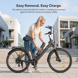 Touroll J2 ST Pro elektrische fiets, 450W piekvermogen motor, 45Nm koppel, 36V 15.6Ah